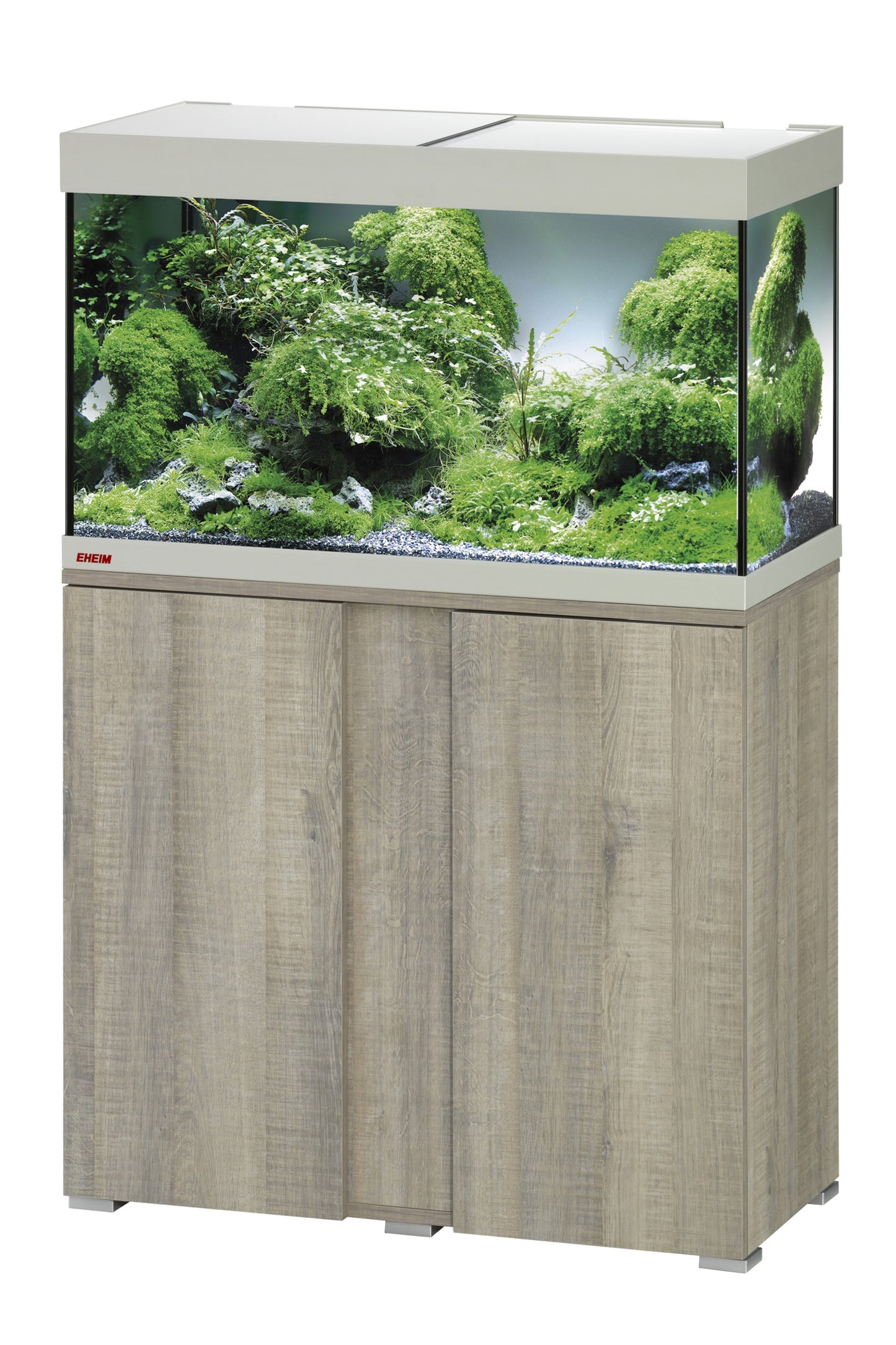 Acuario EHEIM VIVALINE LED 126 litros con mueble Roble gris