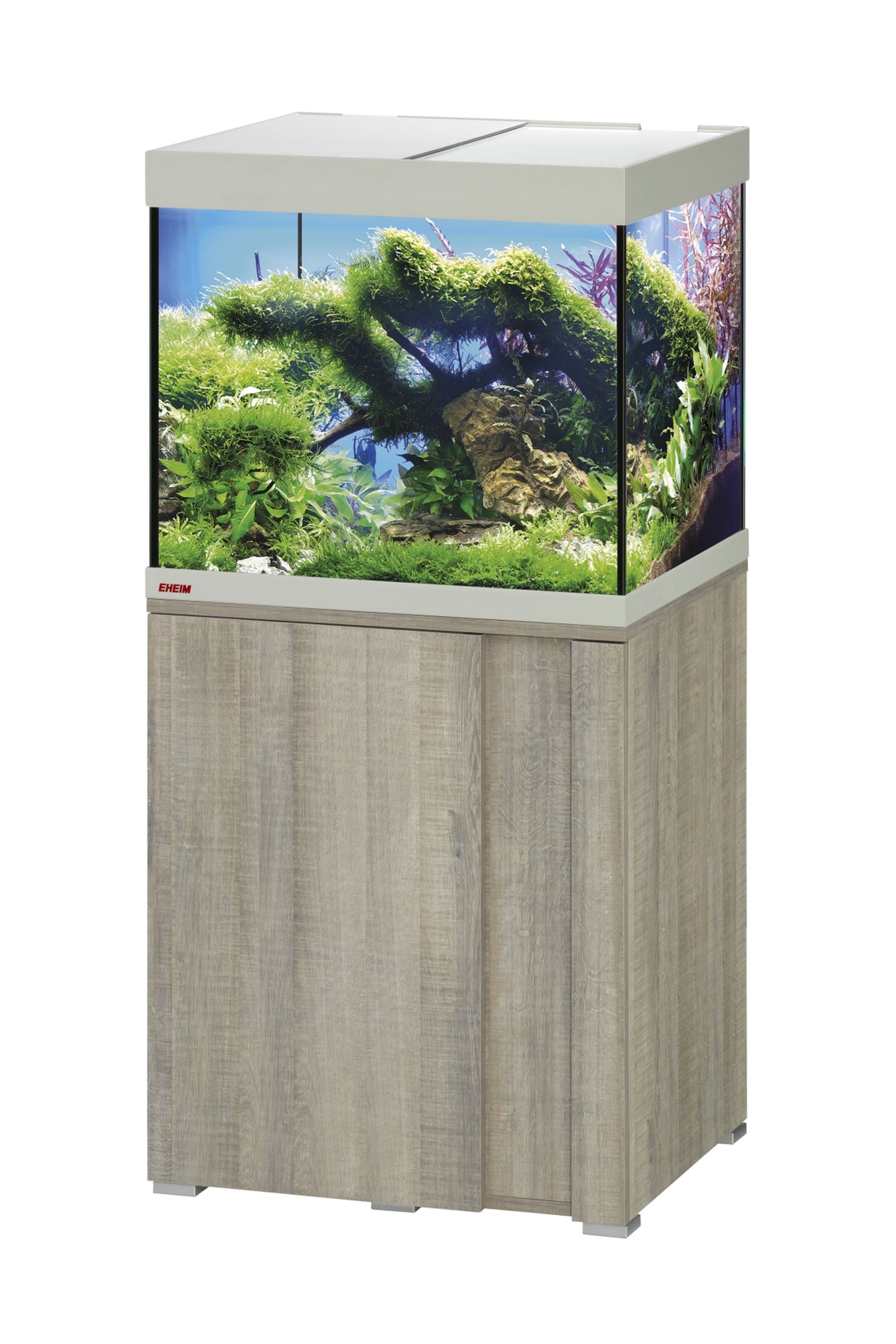 Acuario EHEIM VIVALINE LED 150 litros con mueble Roble gris