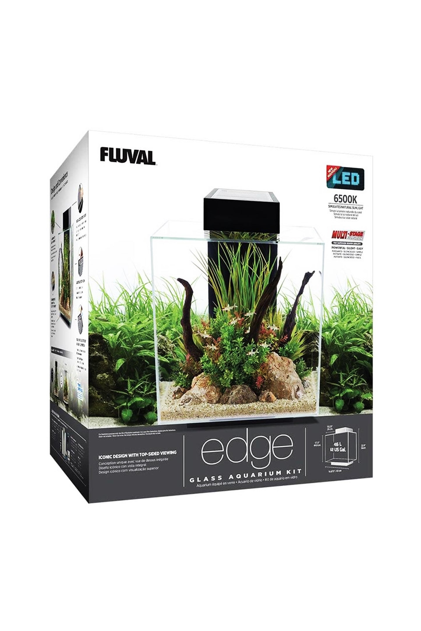 Fluval EDGE LED 2.0 Nano Acuario Blanco de 23 litros