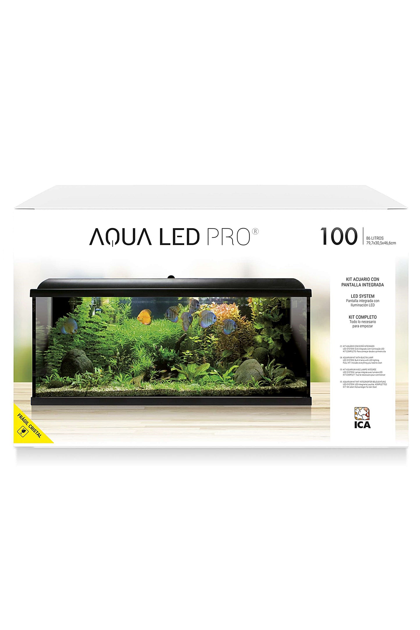 AquaLED PRO 100 - Acuario de 100 litros en Negro