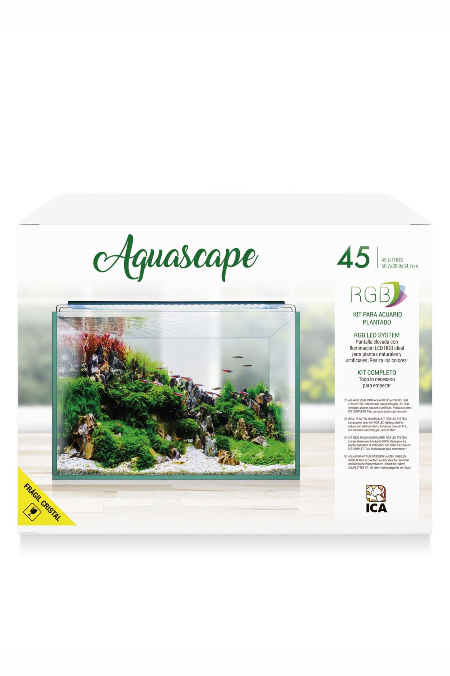Acuario Kit AquaScape RGB 45 de 45 litros