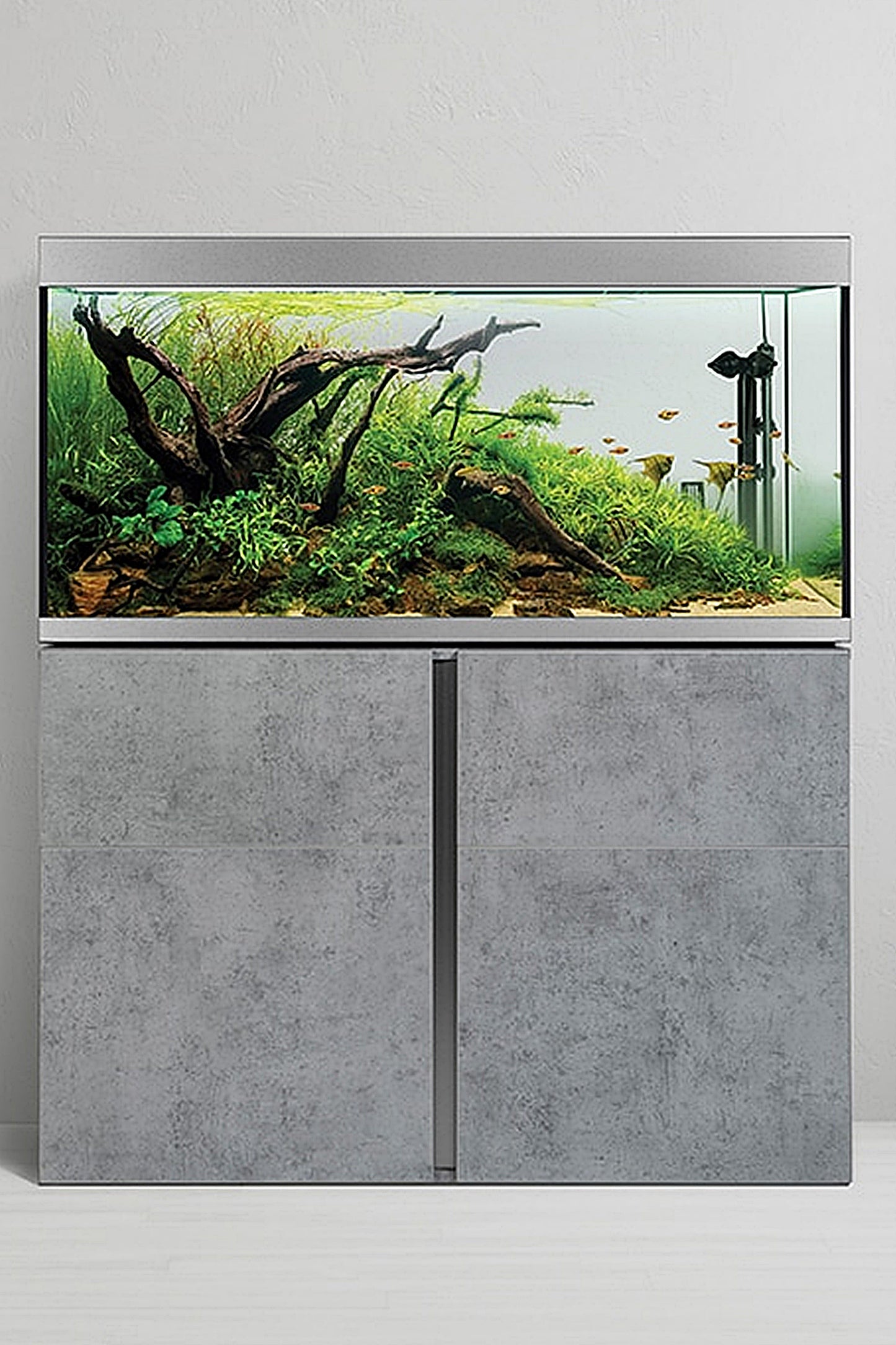 Acuario Fluval SIENA de 332 litros con mueble en Hormigón