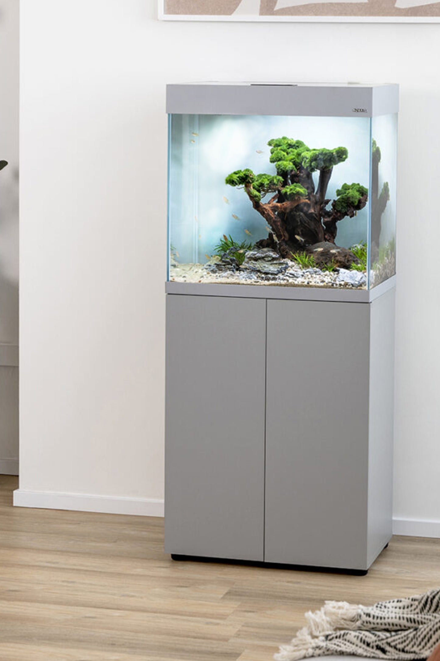 AQUAEL - Acuario OPTISET 130 litros en Gris