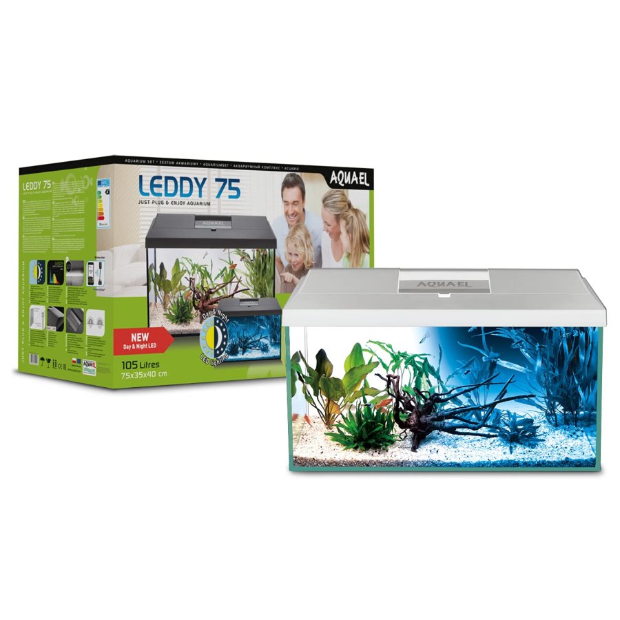 Acuario Kit LEDDY D&N 75 Blanco de 105 litros