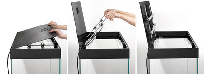 Acuario Optiset 125 litros con mueble Negro