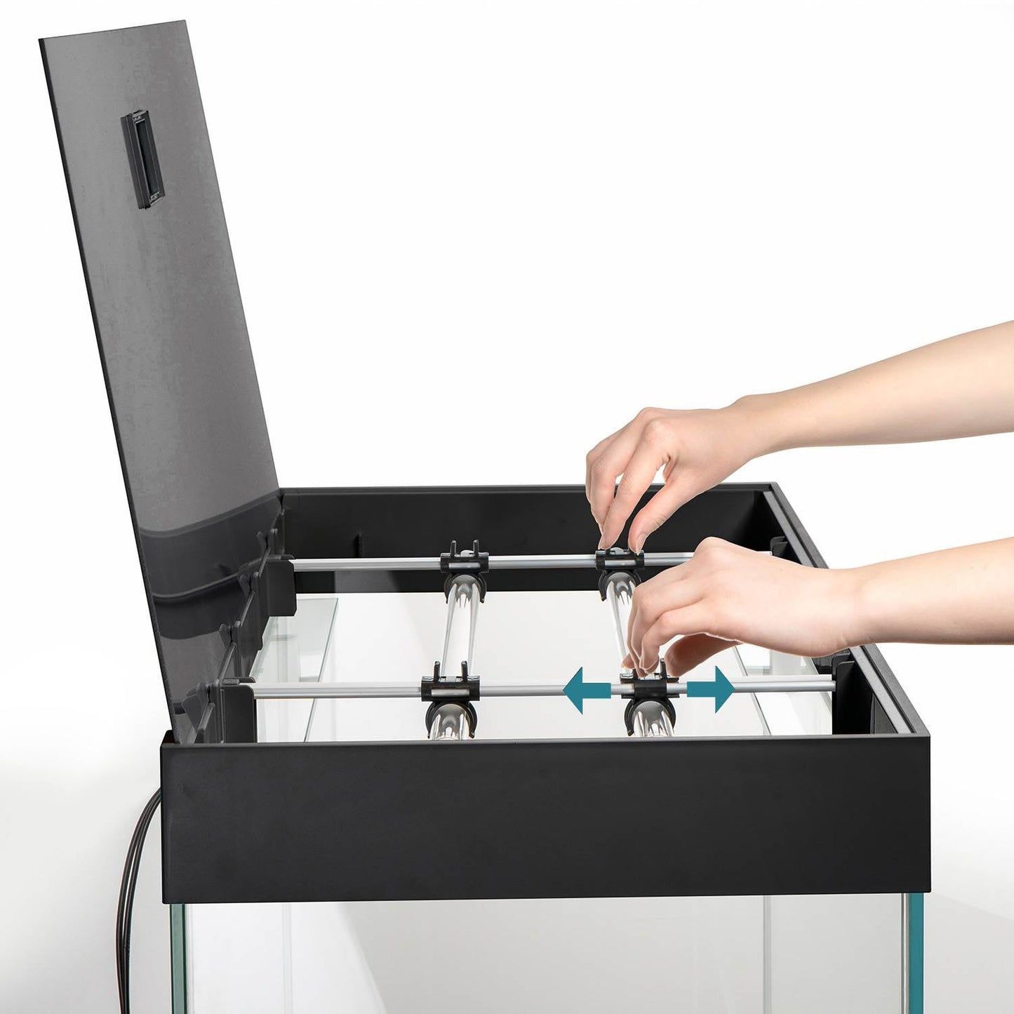 Acuario Optiset 125 litros con mueble Negro