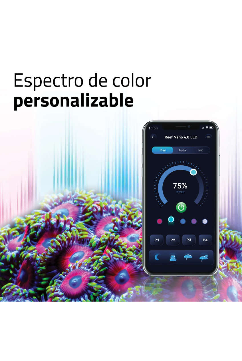 Fluval - Iluminación LED Nano Reef 4.0 de 25W