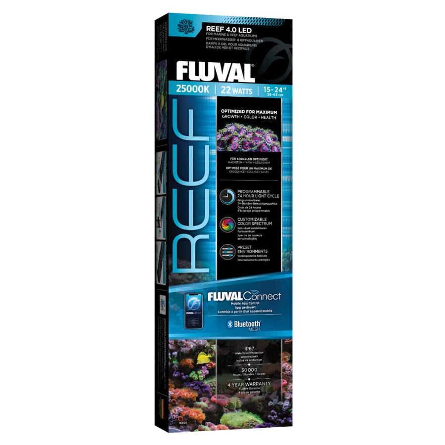 Fluval - Iluminación LED Reef 4.0 de 22W (38,4-63 cm)