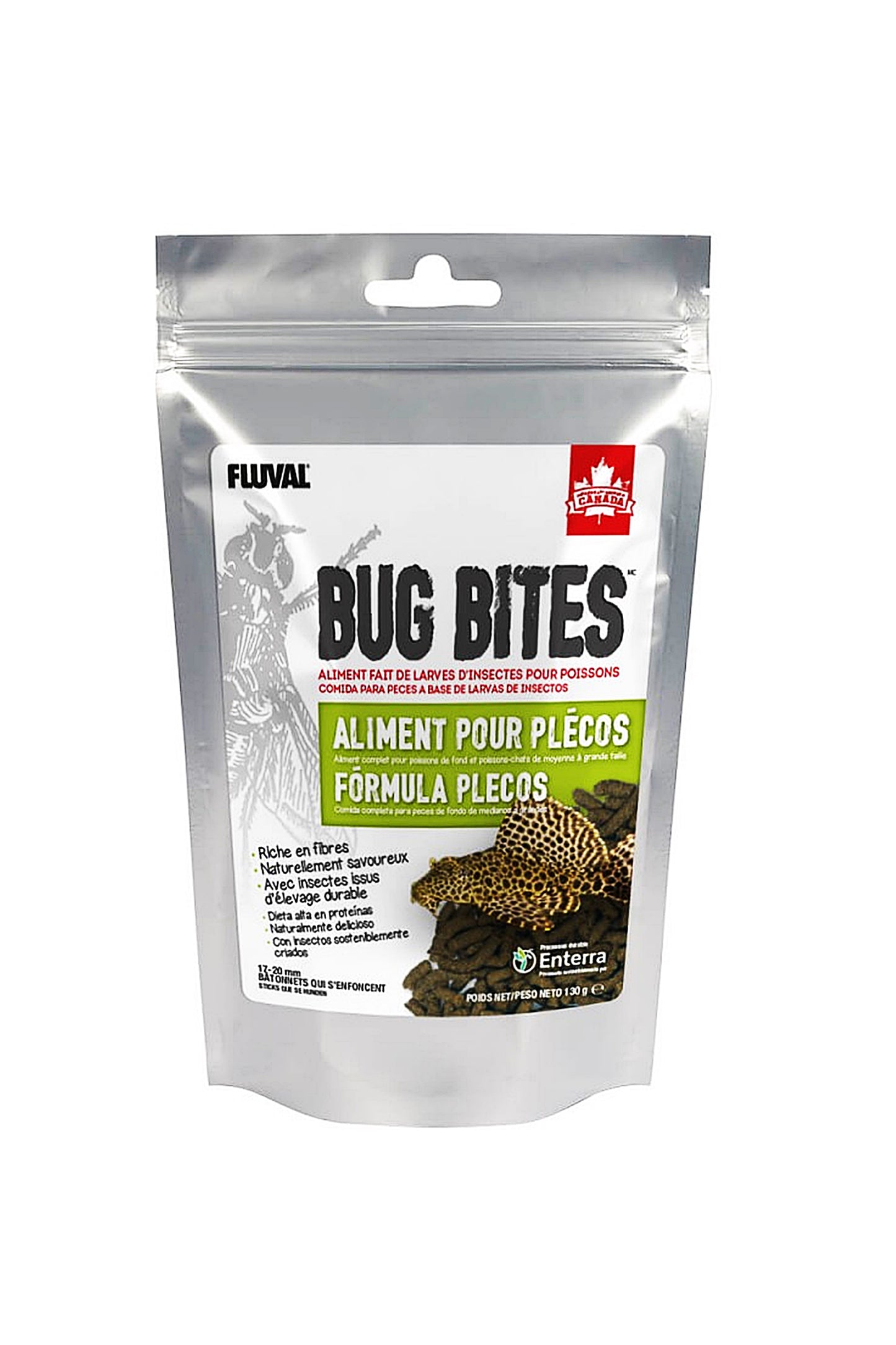 Fluval - Bastões Plecos Picadas de Insetos, 130G