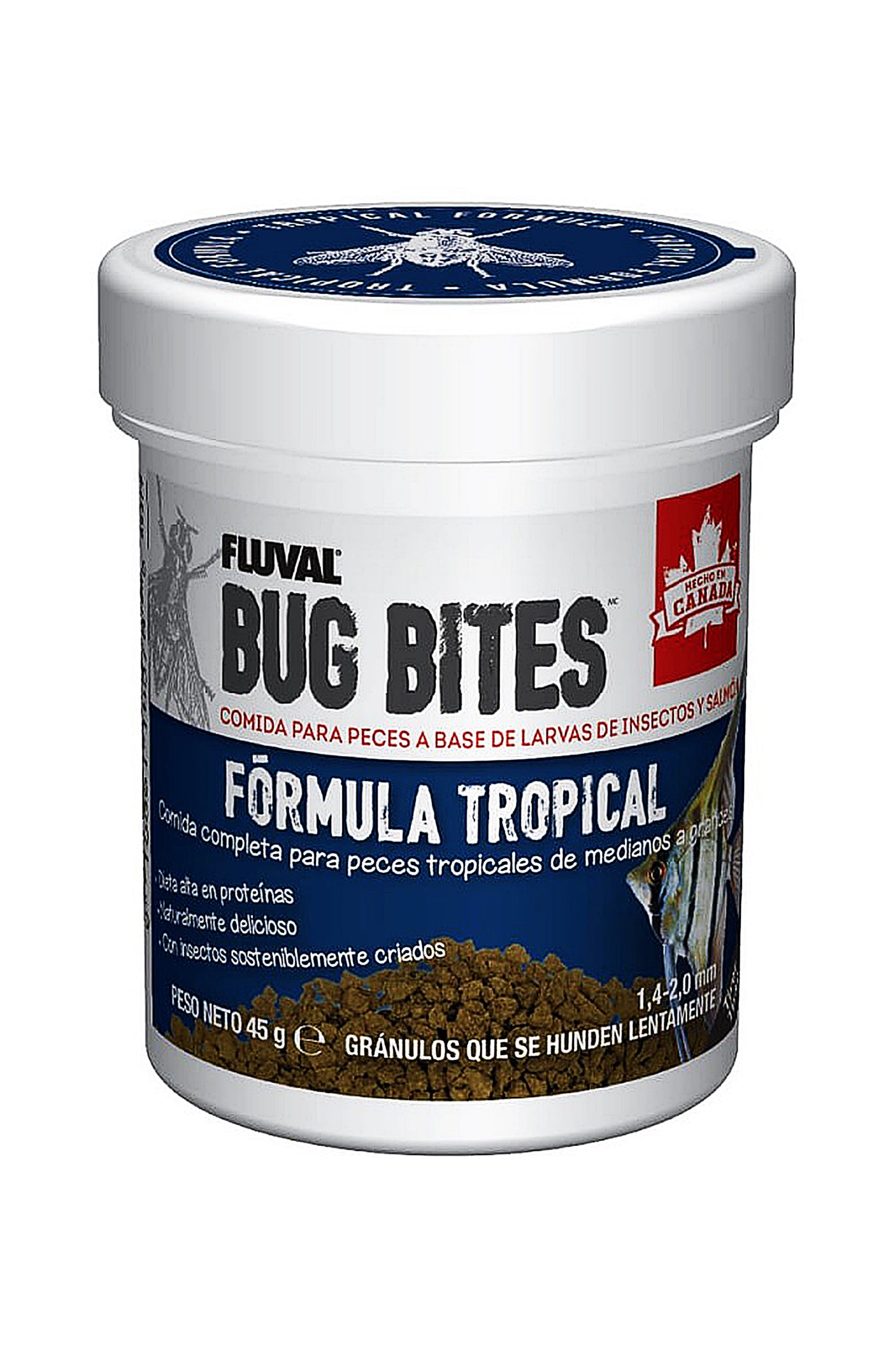 Fluval - Grânulo Tropical Picadas de Insetos, 45G