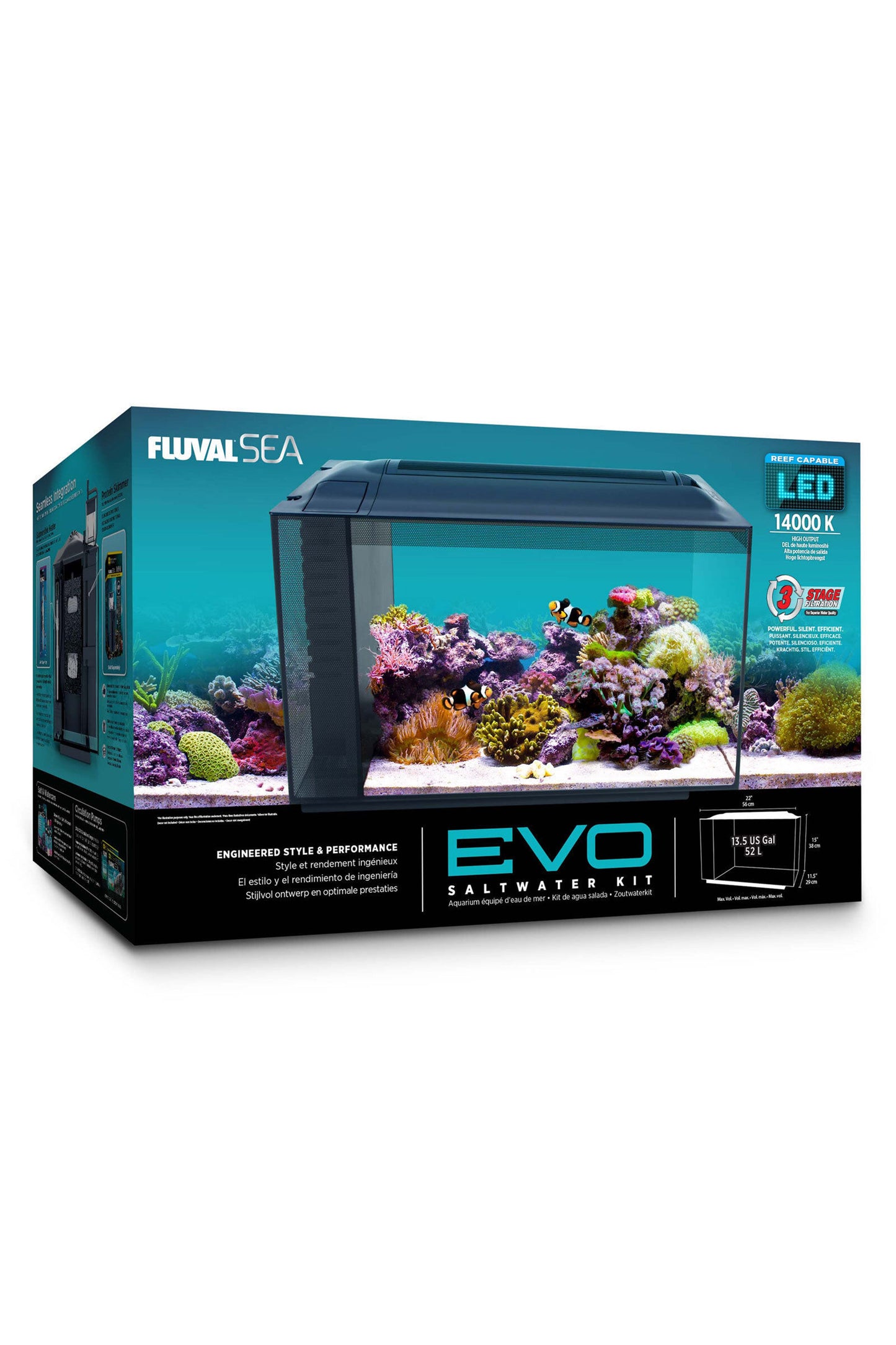 Fluval - Aquário Marinho Evo, Preto, 52L