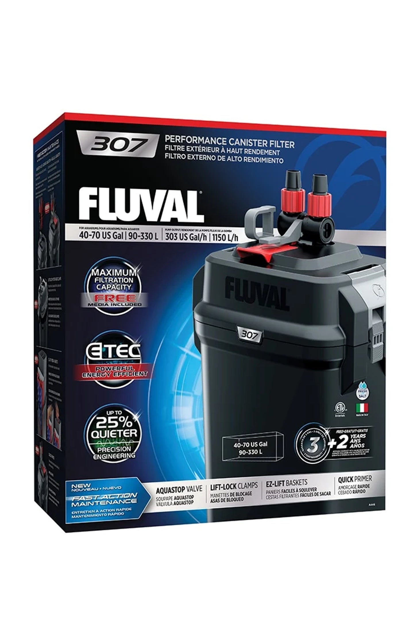 Fluval 307 Außenfilter (bis zu 330 Liter)