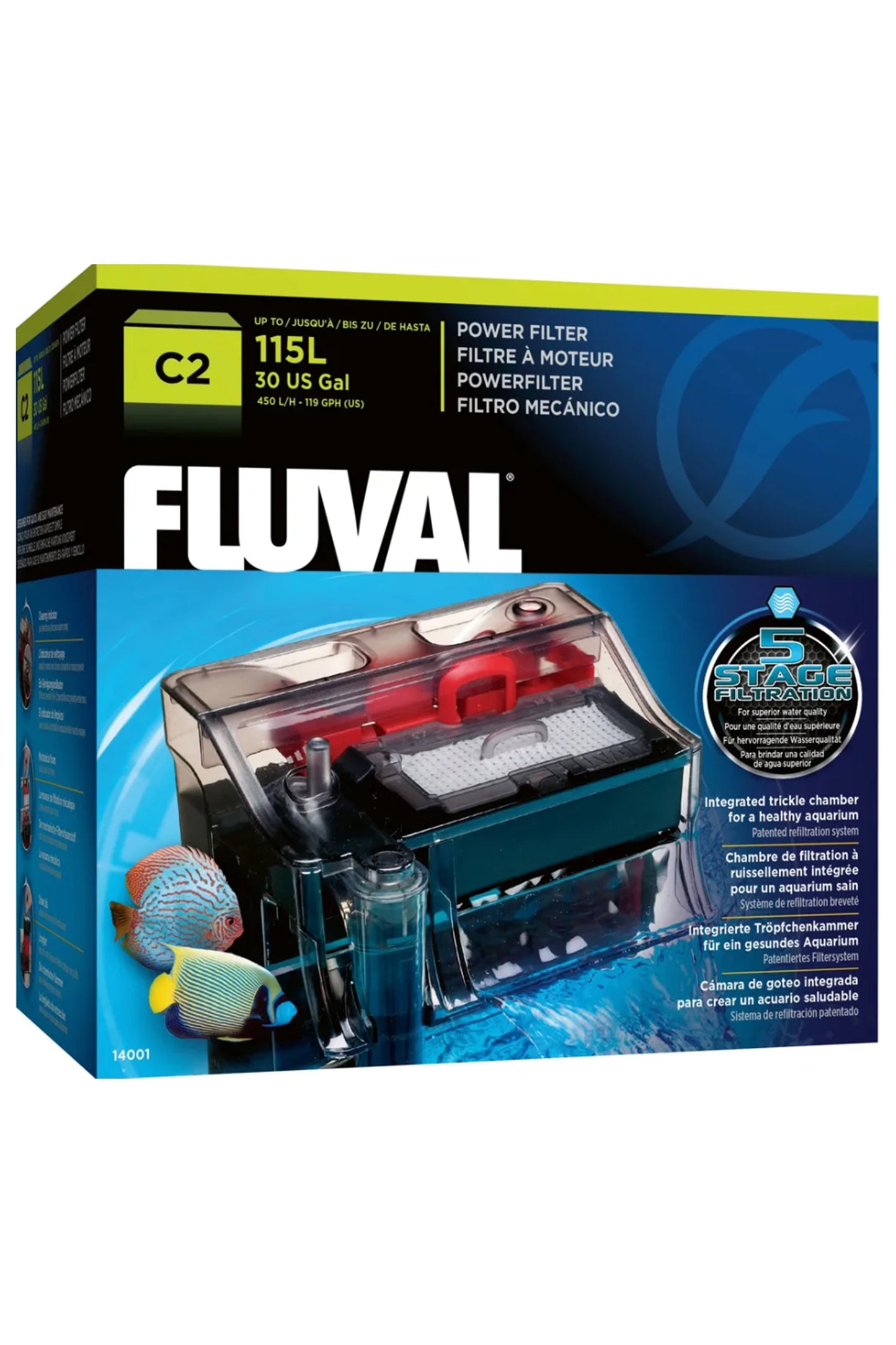 Fluval - Filtro Mochila C2, 115L