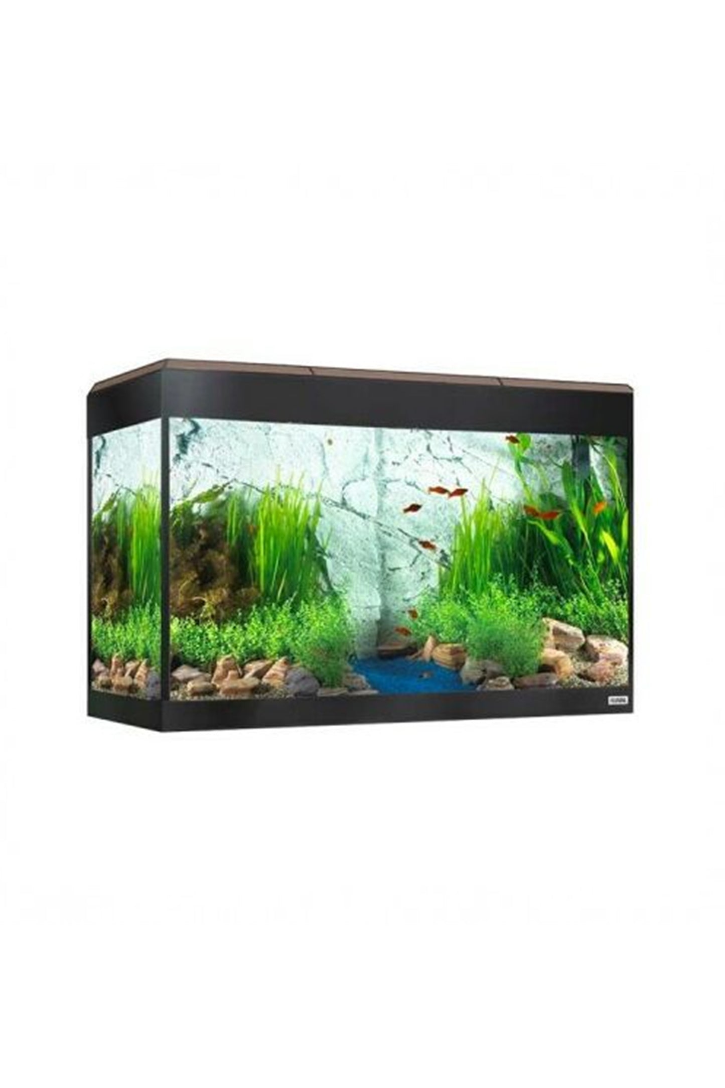 Roma LED Bluetooth Aquarium 125 Liter – Walnuss