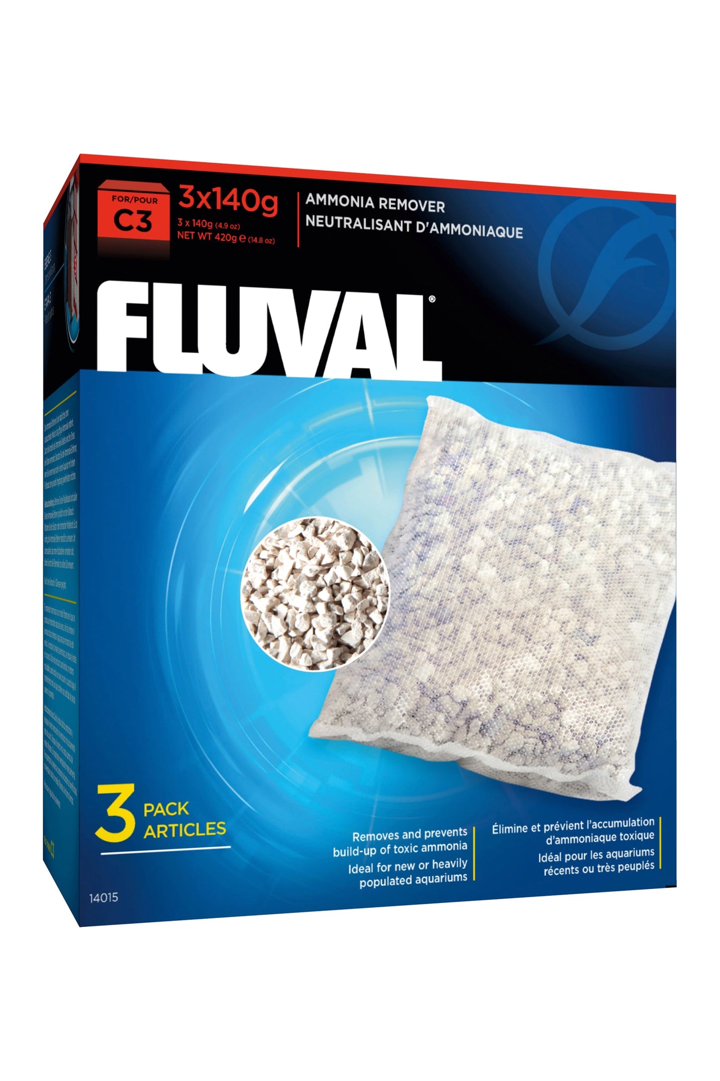 Fluval - Eliminador de Amônia C3 - 3 unidades