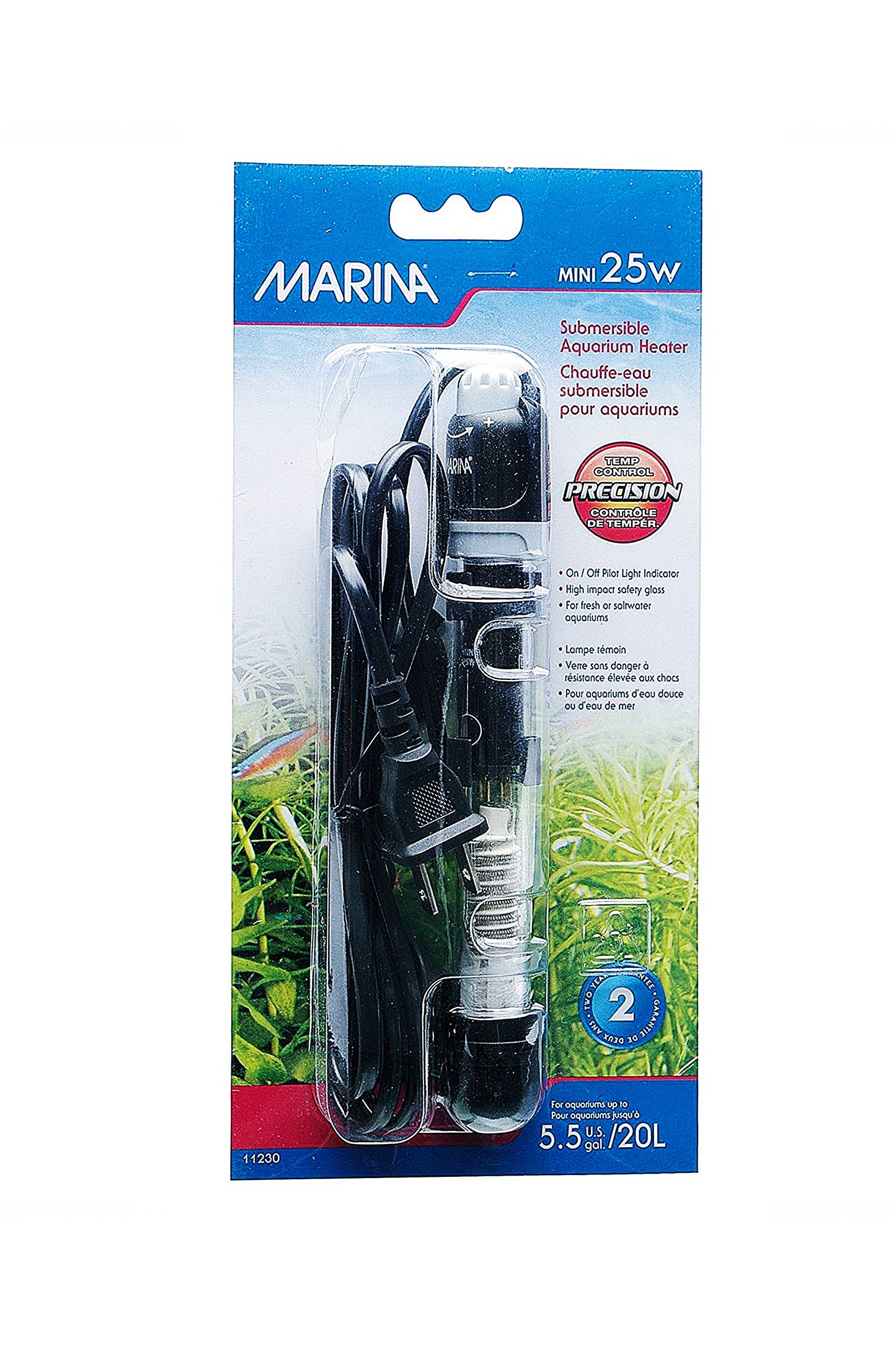 Marina - Aquecedor Submersível, Mini 25W, 15cm