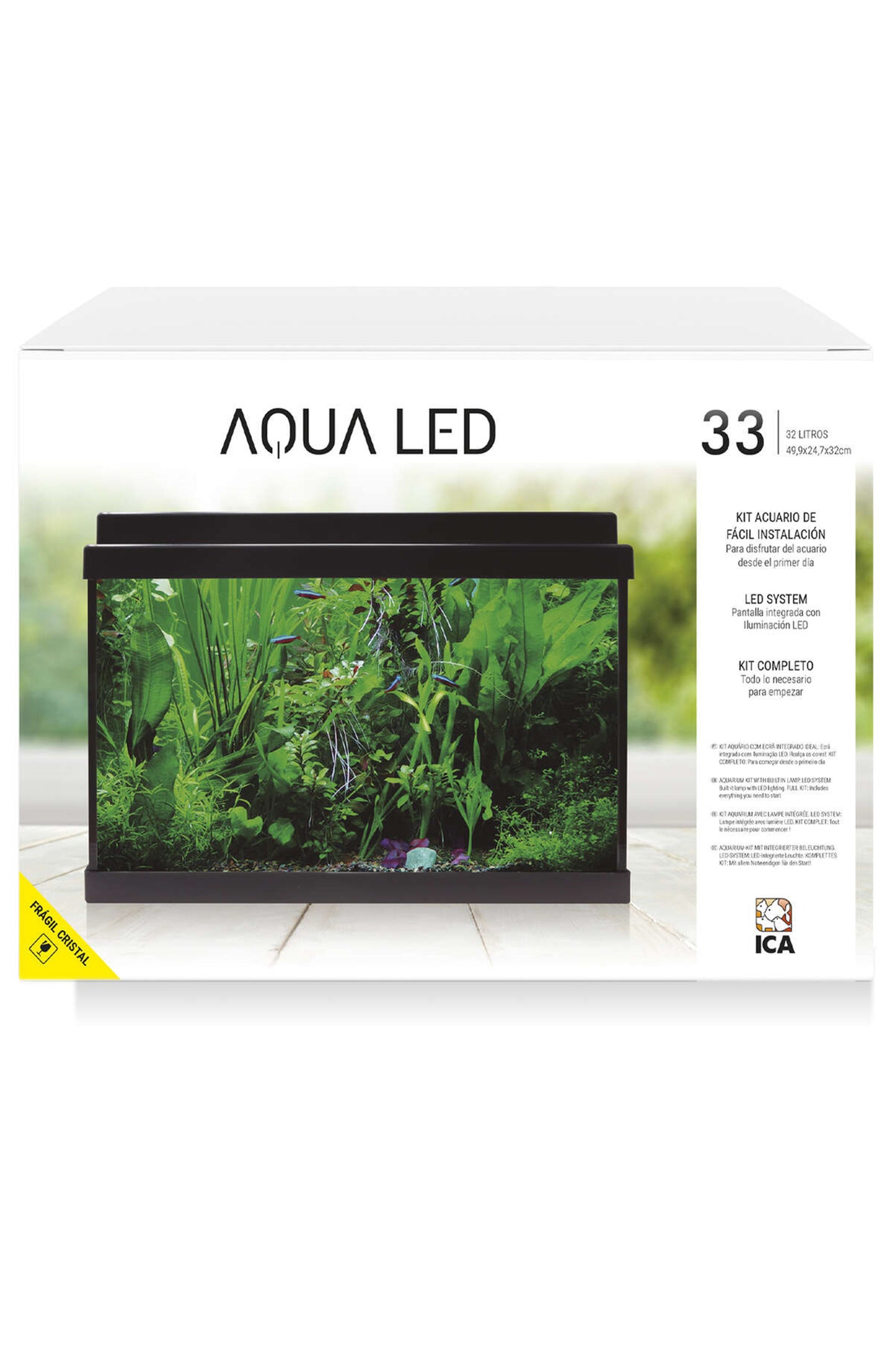 Kit Aquário AquaLED 33 com Filtro Interno (33 litros) Preto