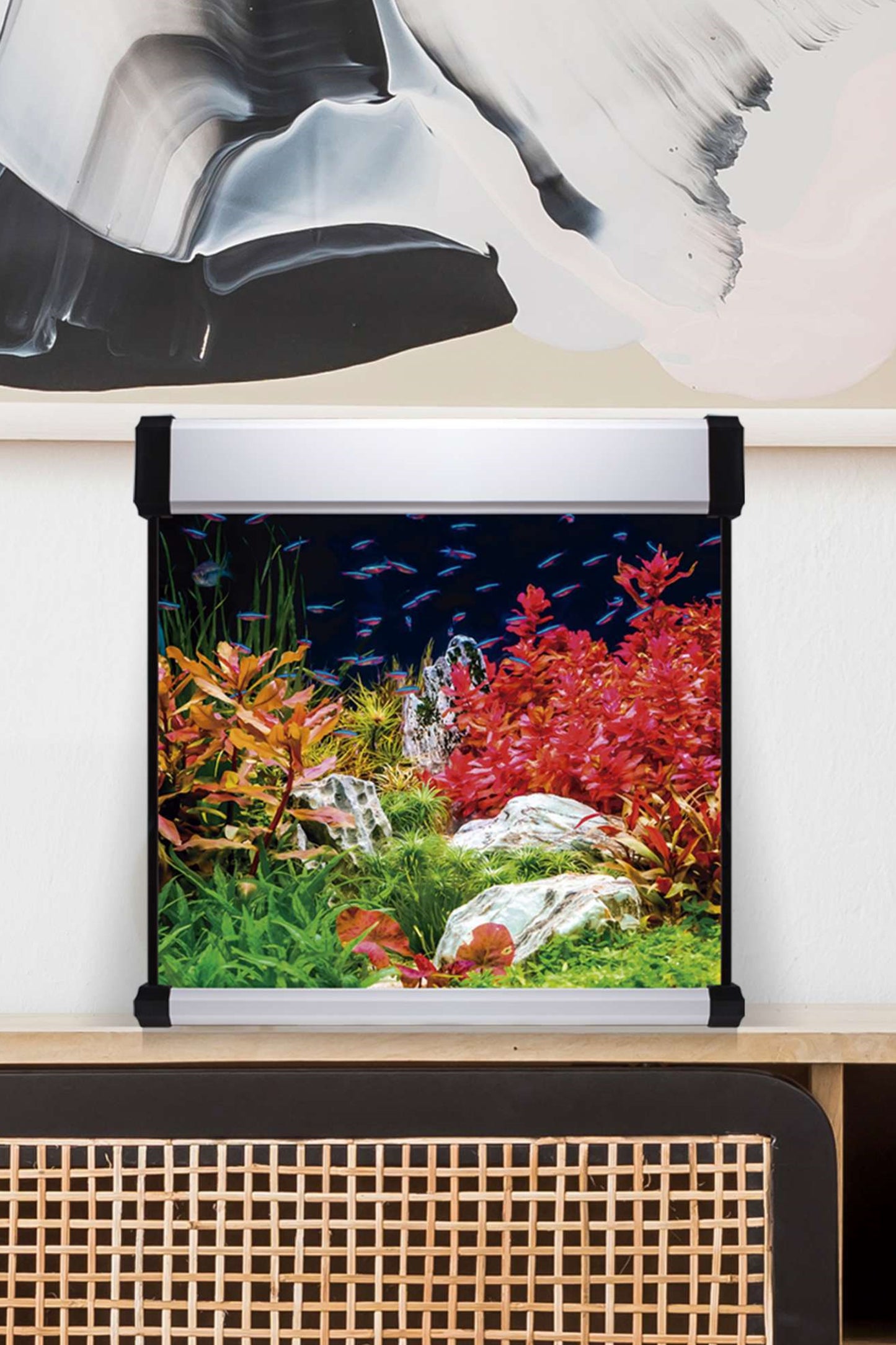 AquaLux PRO 190 Aquarium-Set mit Außenfilter (190 Liter), Schwarz