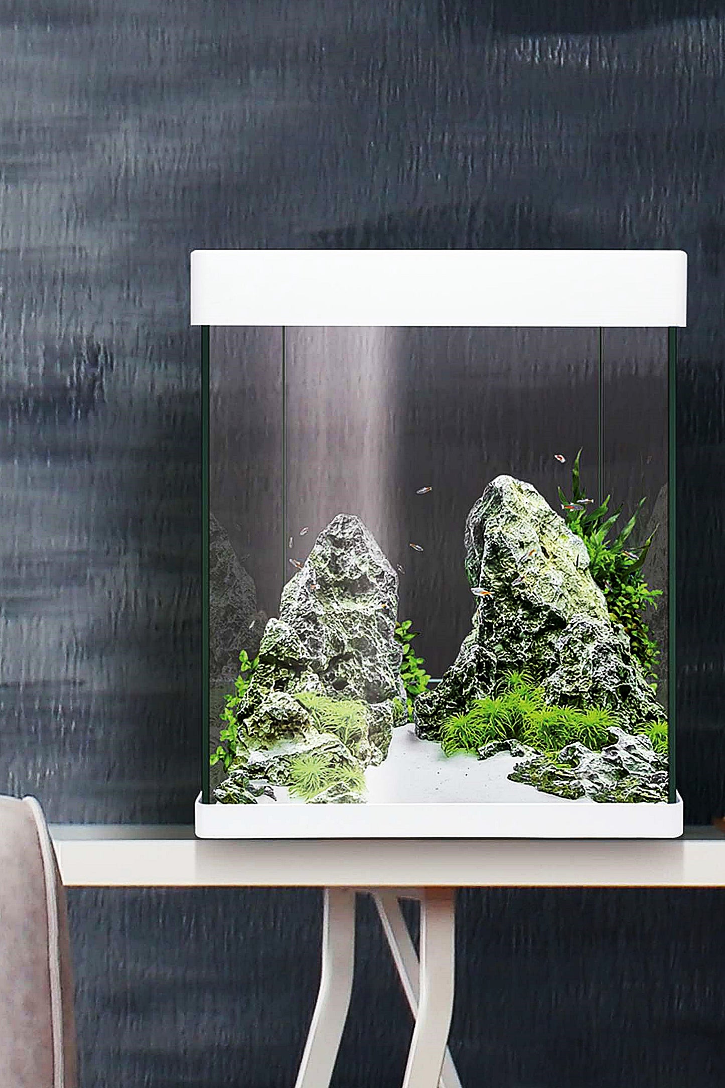 Acuario Kit Nano AquaLED RGB 10 de 9 litros en Blanco