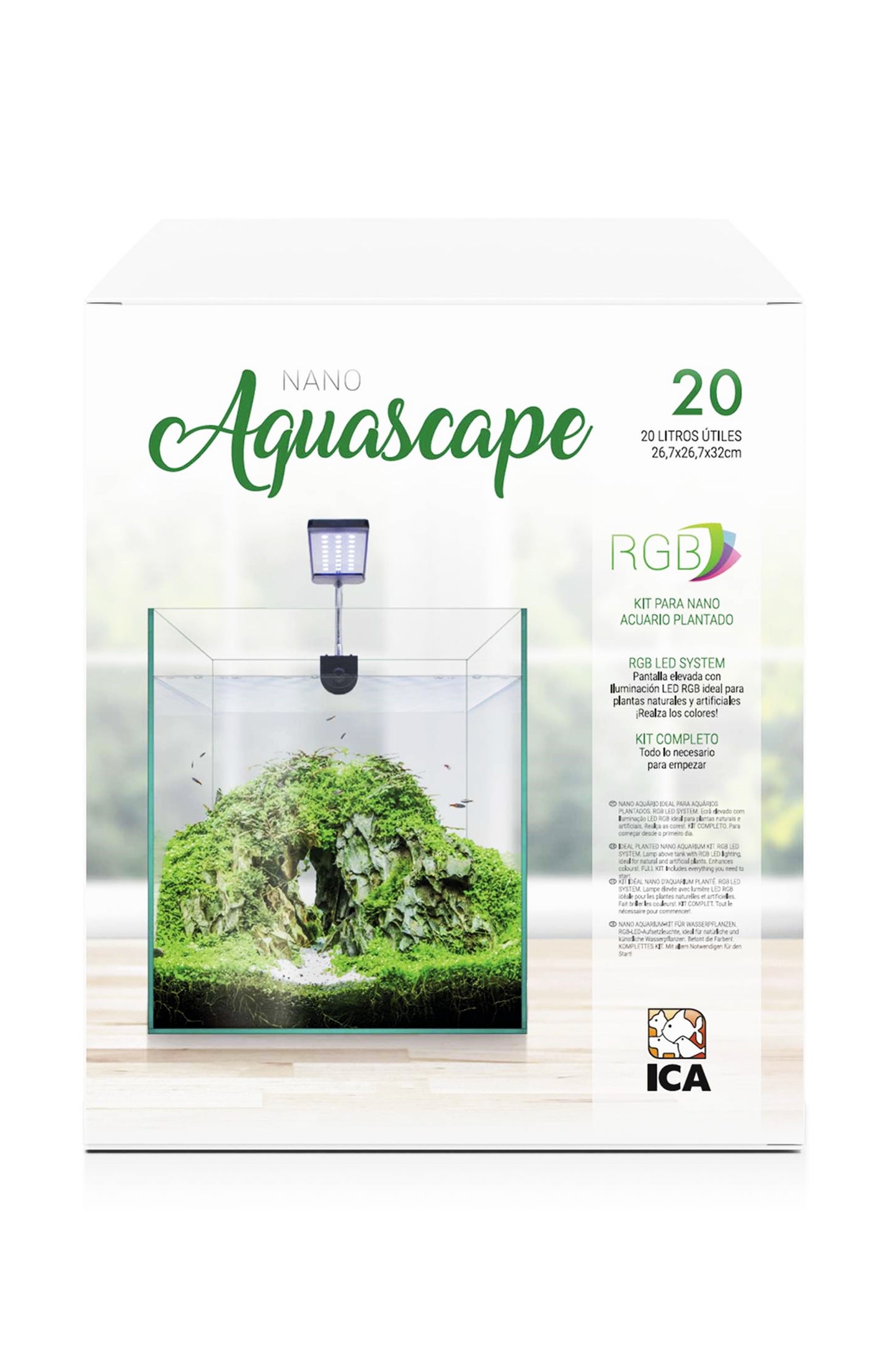 Kit Aquário Nano AquaScape RGB 20 (20 litros)