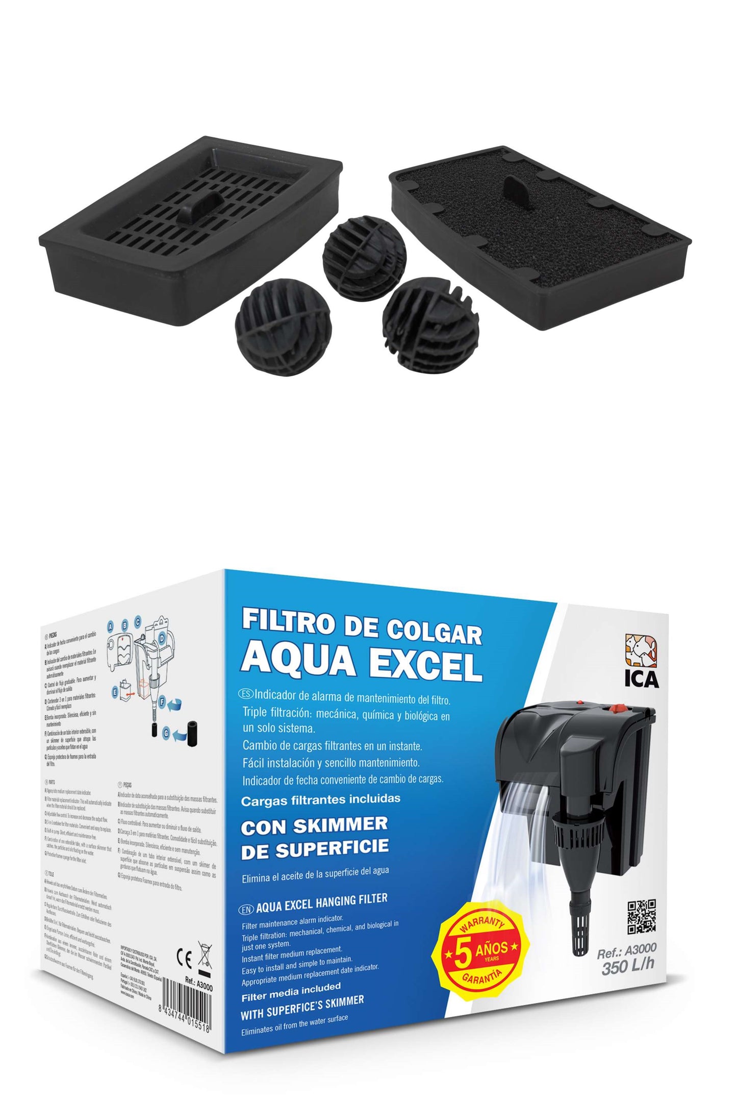 AQUA Excel Wasserfallfilter (300 l/h)