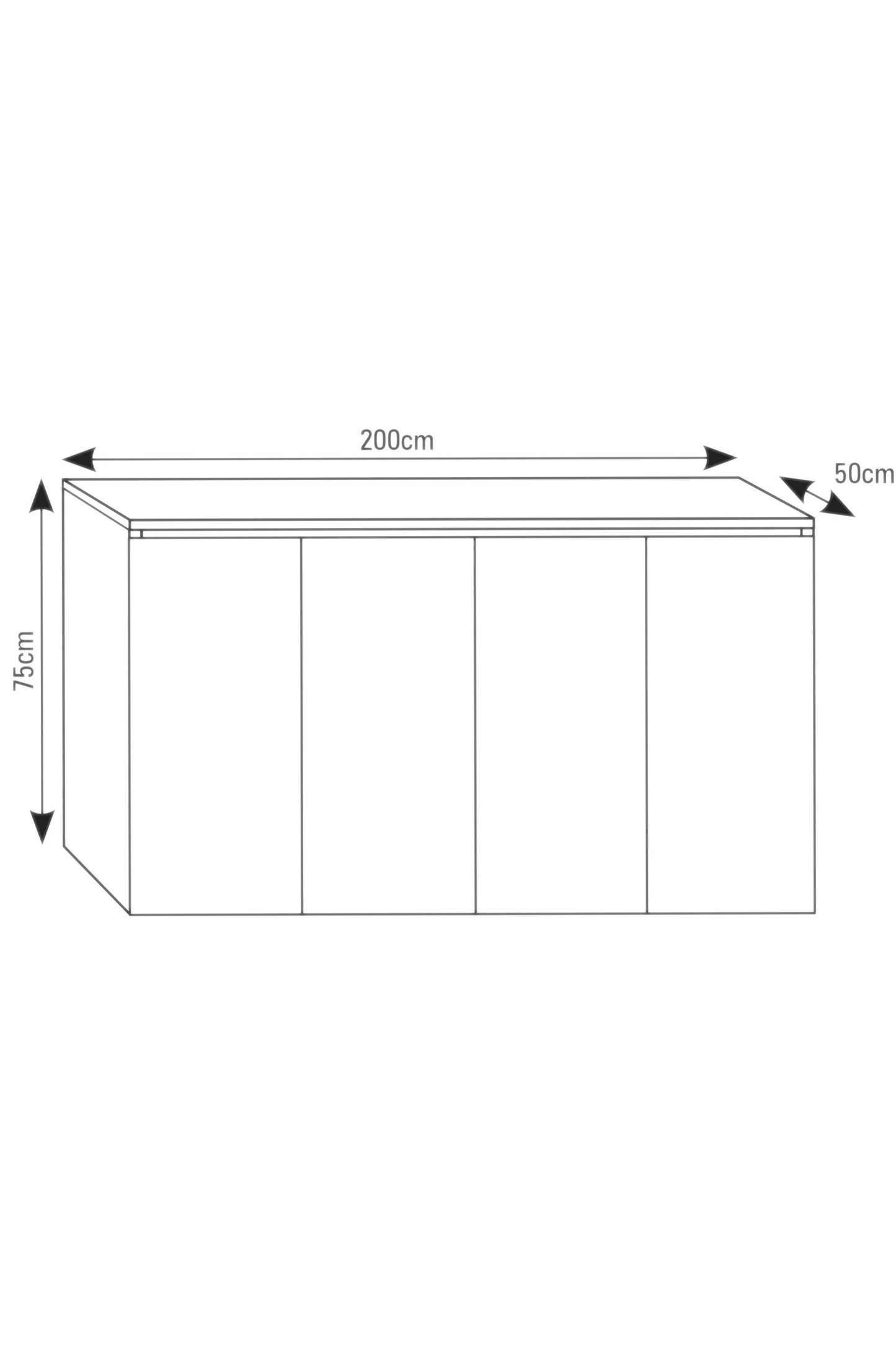 Mesa de aquário Aqualux PRO (200 cm) branca