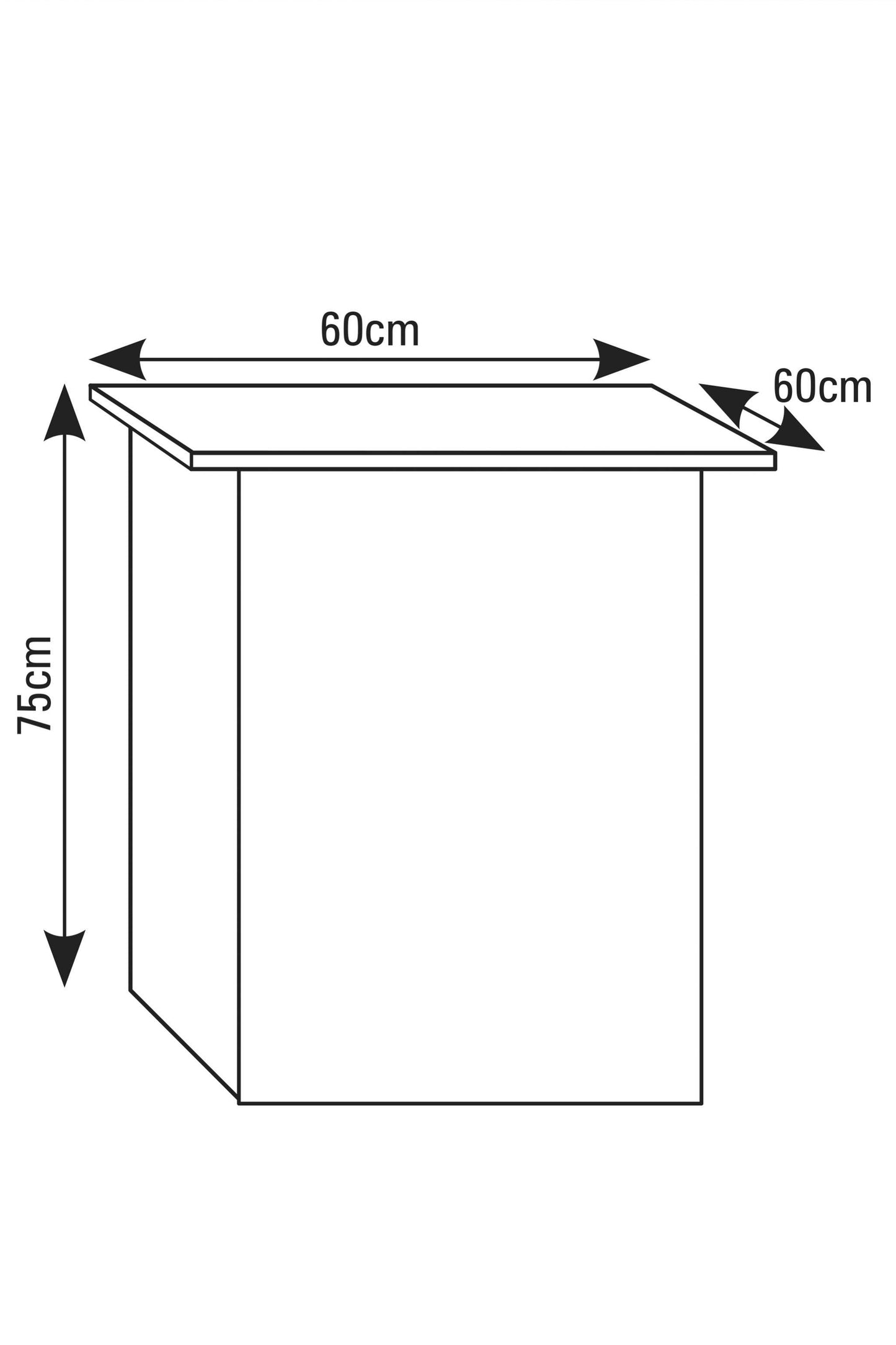 Mesa de aquário Aqualux PRO Cube 60 cm branco