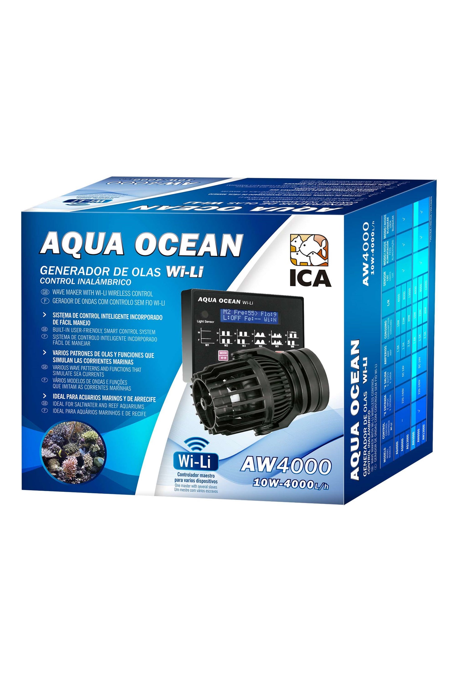 Geradores de ondas e correntes AquaOcean WI-LI (4.000 l/h)