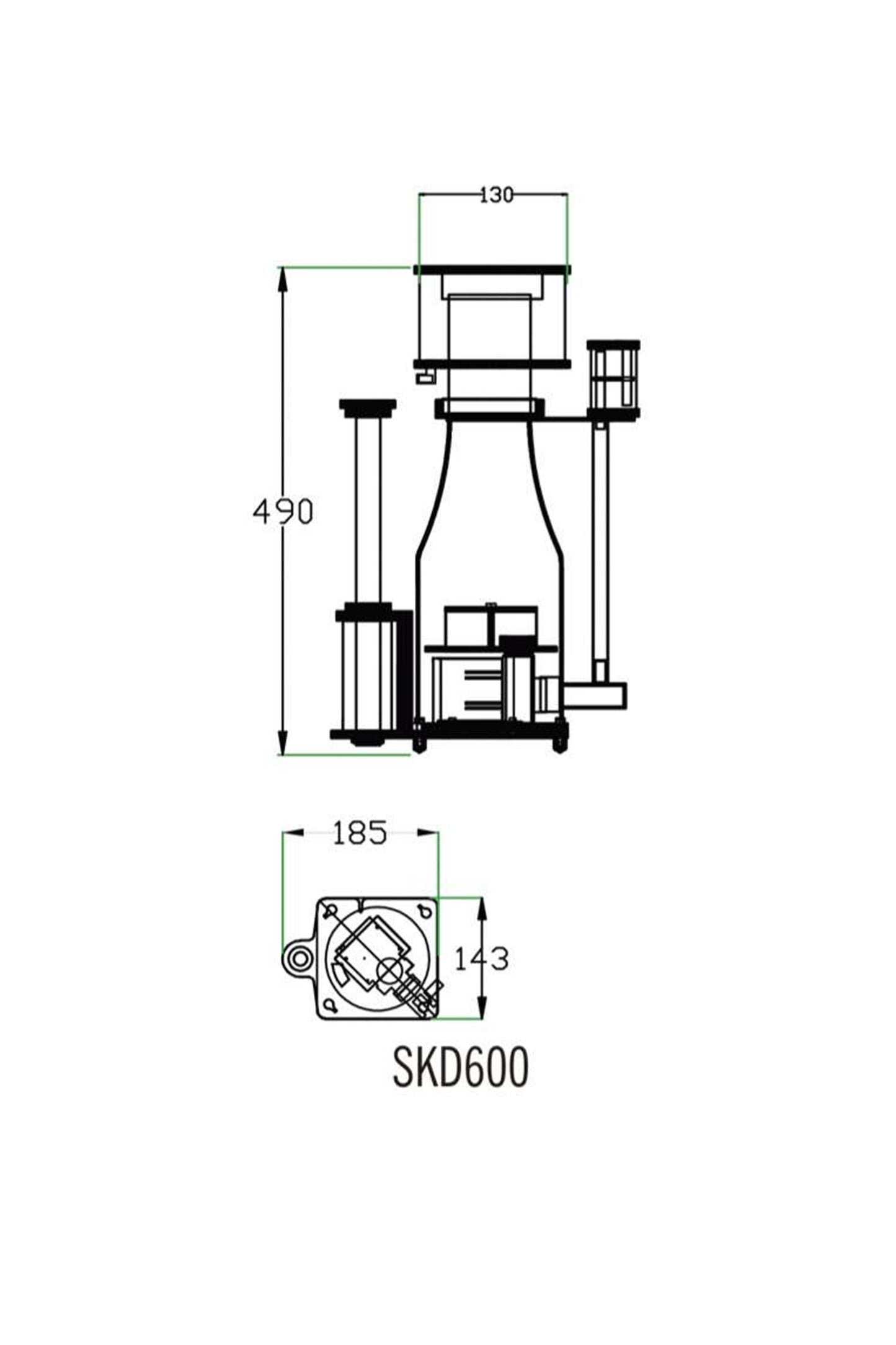 Skimmer AquaOcean Smart DC (600 litros)