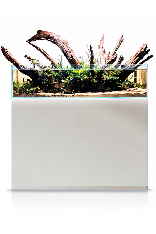 Aquarium SET Gran Cubic 122 Experience SHALLOW White