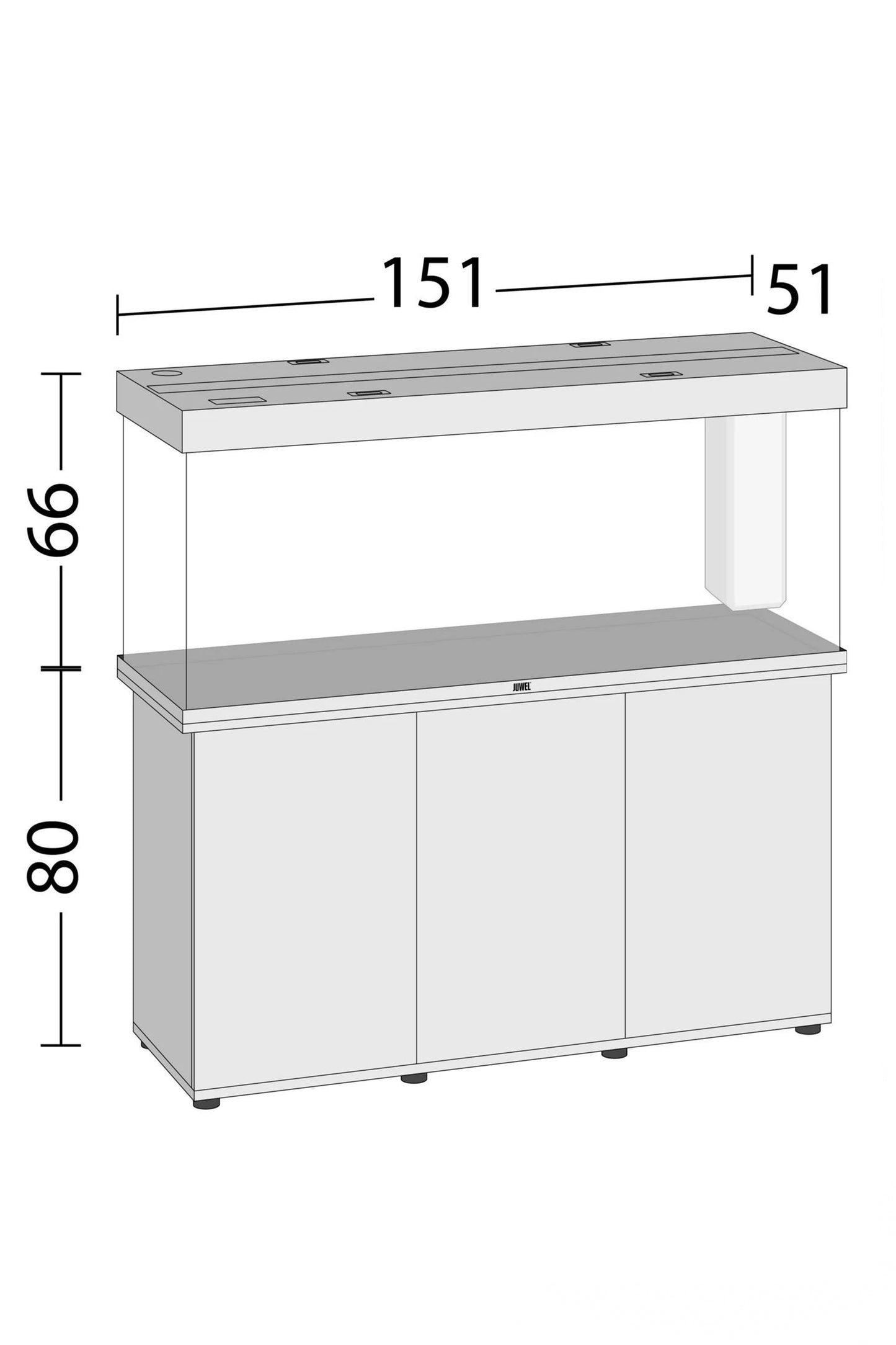 Set con mesa JUWEL RIO en Blanco de 450 litros