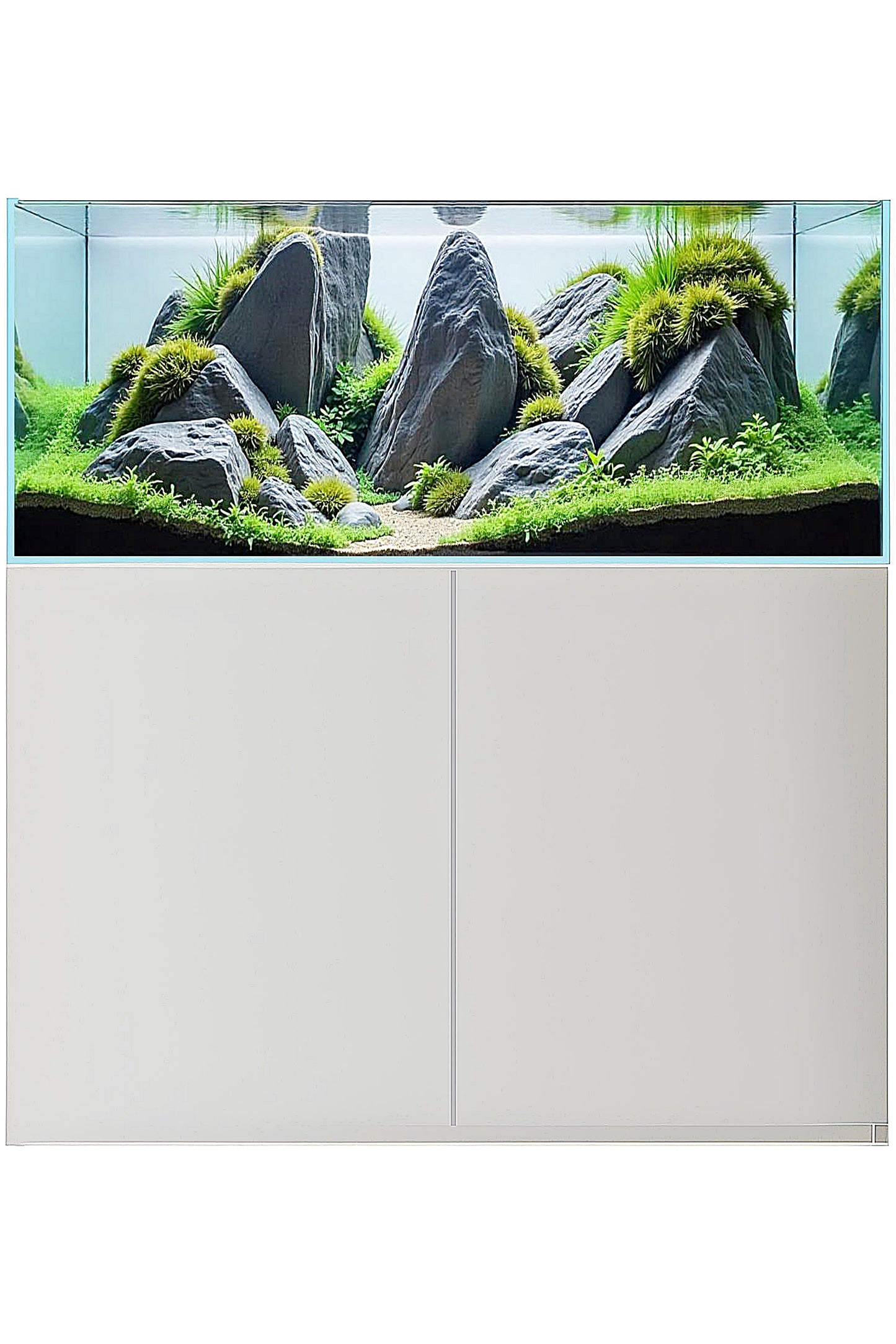 Acuario Gran Cubic SUPER AQUASCAPING 122 de 366 litros en Blanco