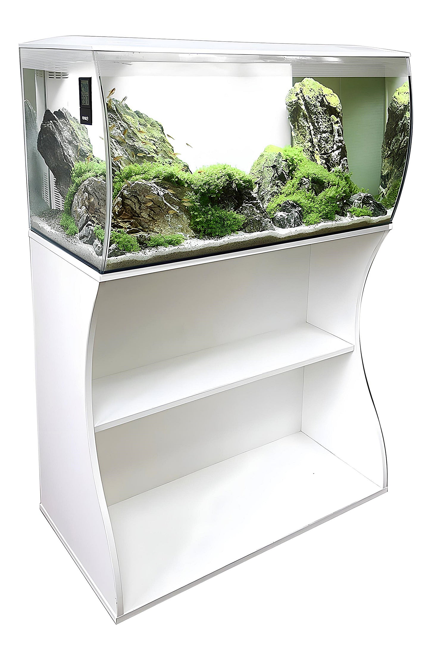 Acuario Fluval FLEX de 123 litros con mueble blanco