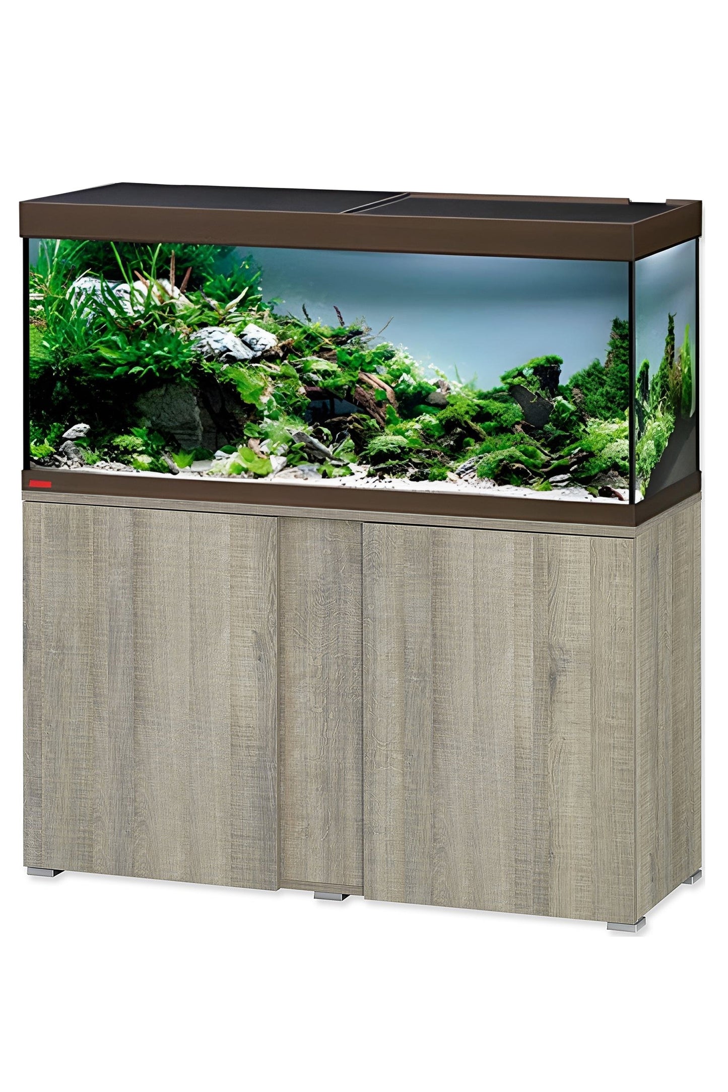 Acuario VIVALINE LED BRONCE 240 litros con mueble Roble-Gris