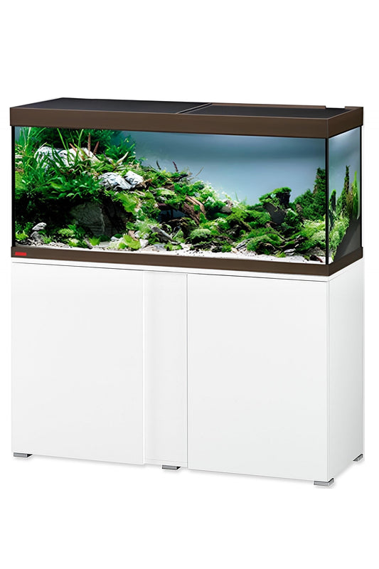 Acuario VIVALINE LED BRONCE 240 litros con mueble Blanco