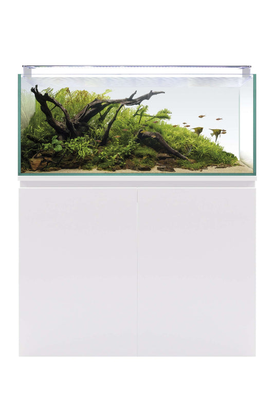 AquaScape RGB 130 - Acuario de 123 litros con mueble Blanco