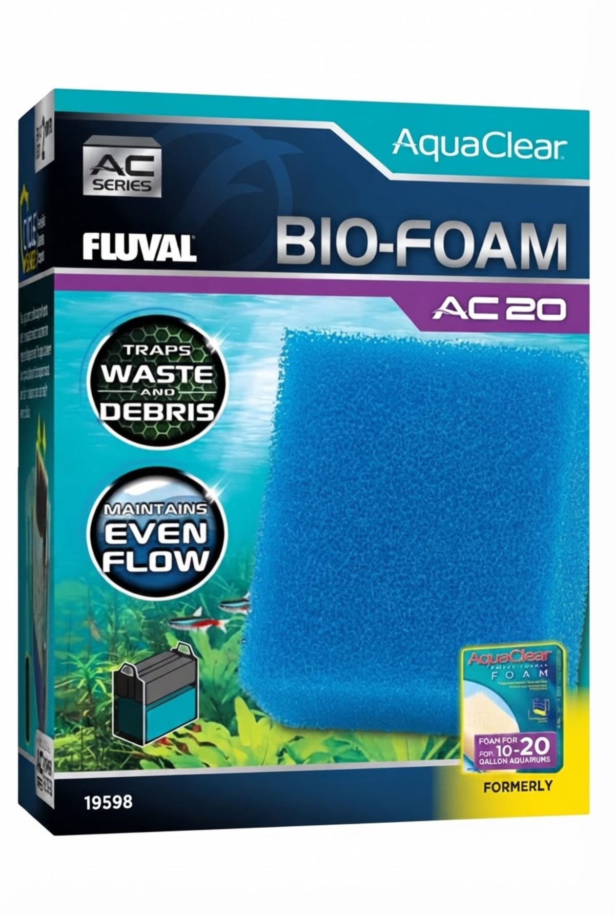 Material filtrante para filtro Fluval AC20 Bio-Esponja Azul 1 ud.
