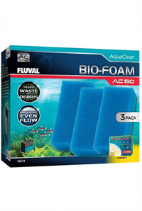 Material filtrante para filtro Fluval AC50 Pack Ahorro Bio-Esponja Azul 3 ud.