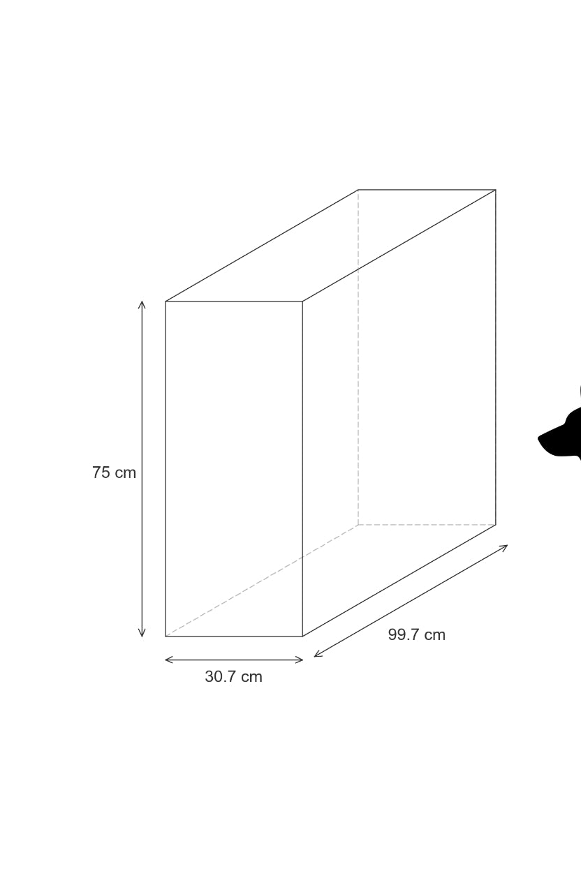 Mesa AQUA STAND CLASSIC en Blanco - Base 99,7 x 30,7 cm