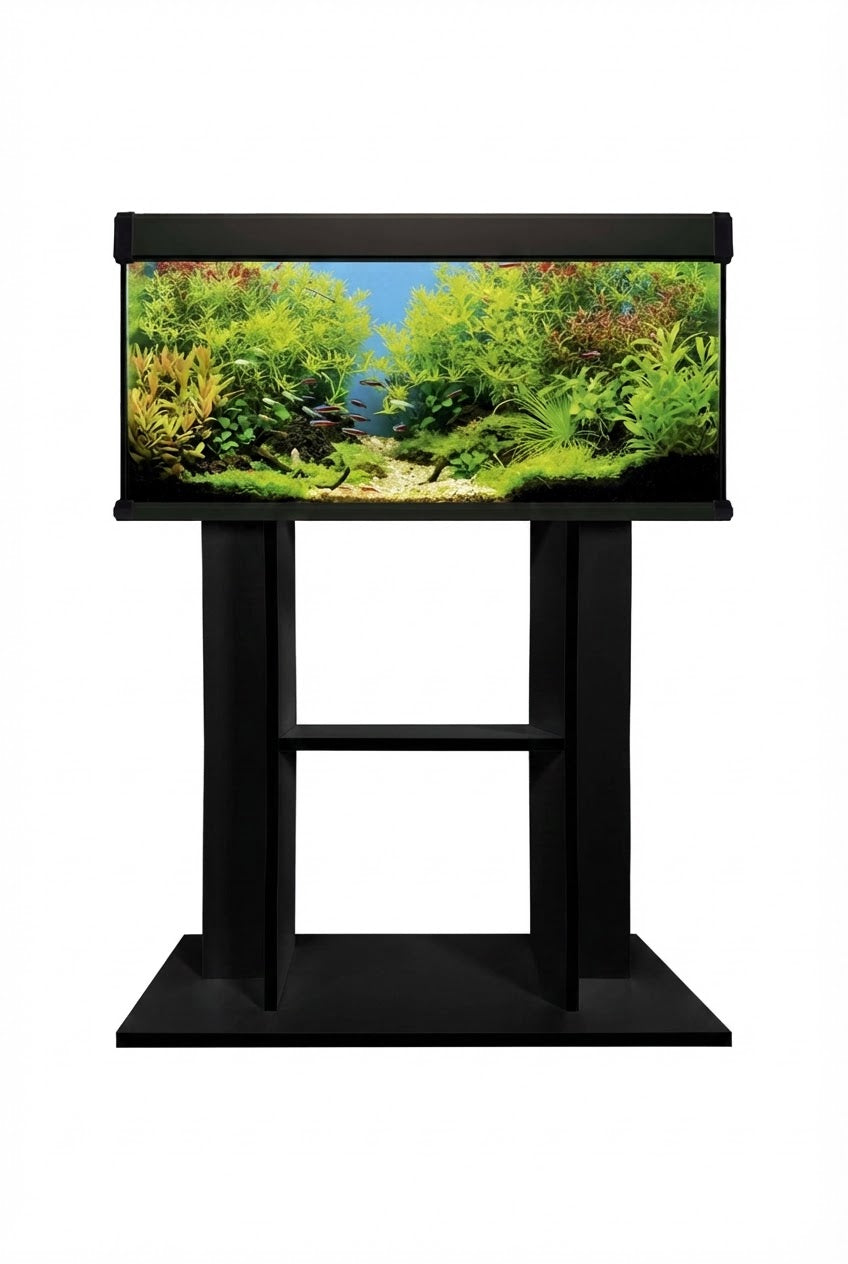 AquaLUX PRO - Acuario de 130 litros con mueble Negro
