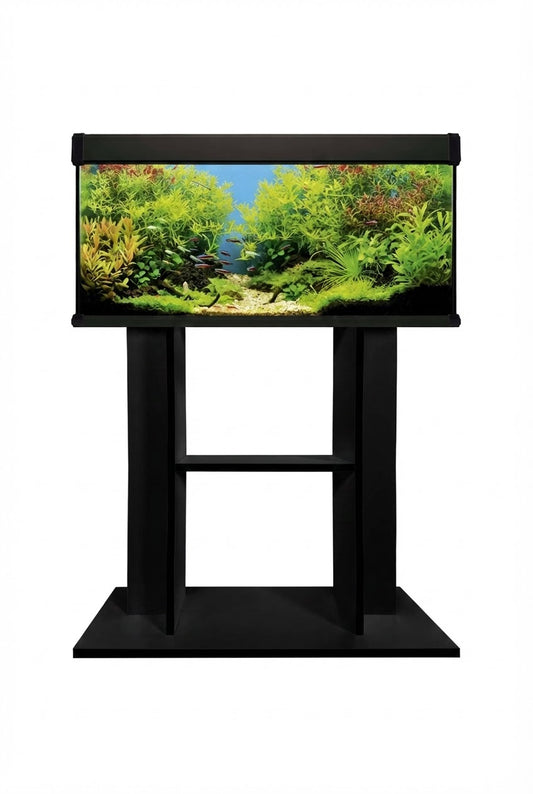 AquaLUX PRO - Acuario de 130 litros con mueble Negro