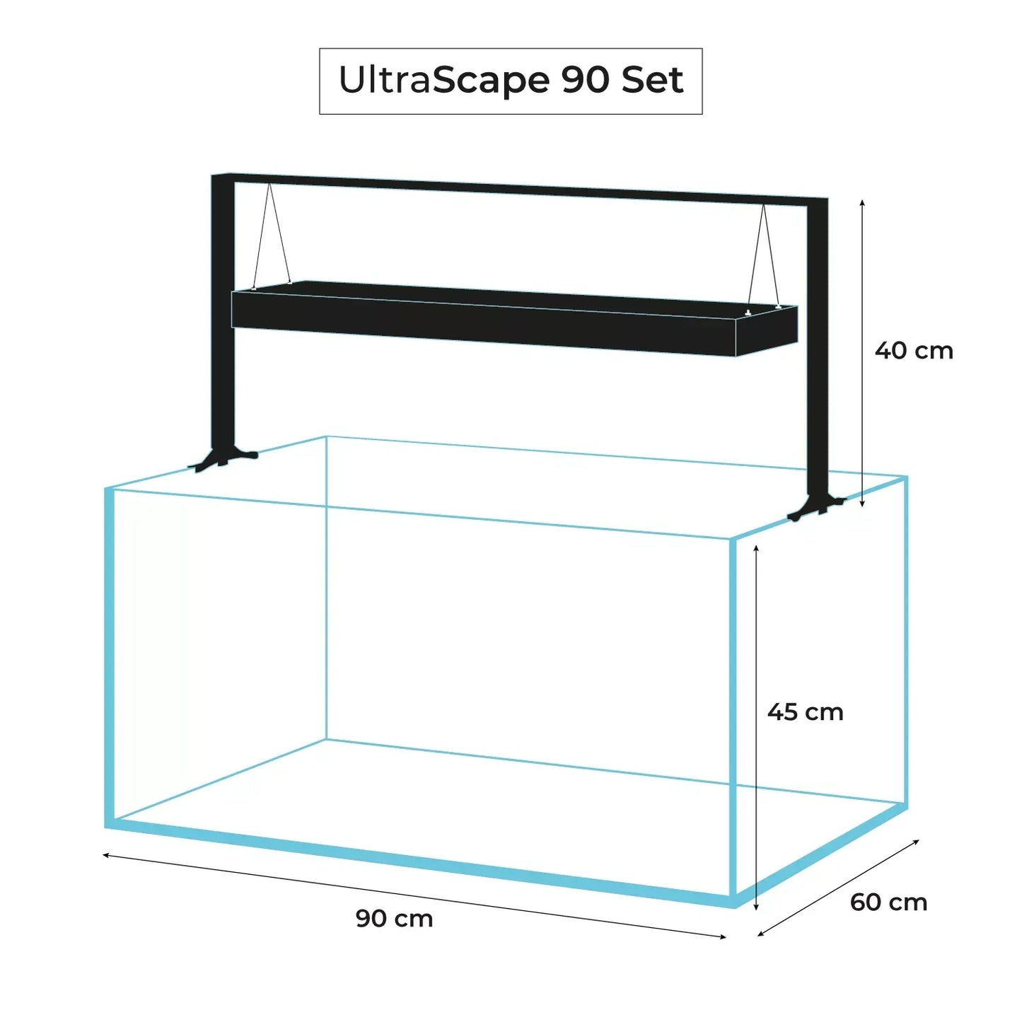 AQUAEL - Conjunto Aquário Florestal Ultrascape 90 de 243 litros