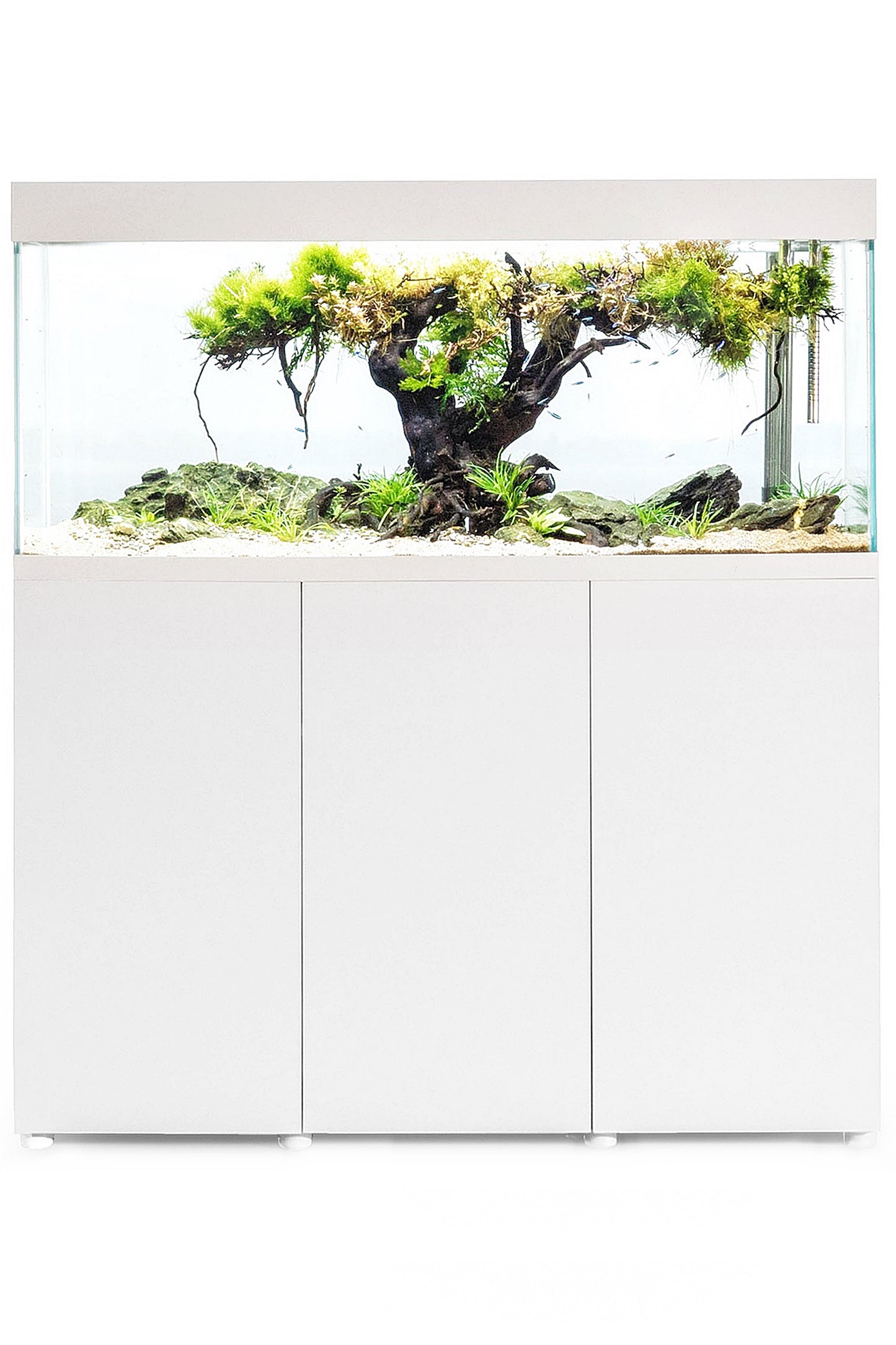 Acuario Optiset 240 litros con mueble Blanco