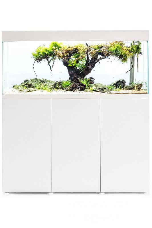 Acuario Optiset 240 litros con mueble Blanco
