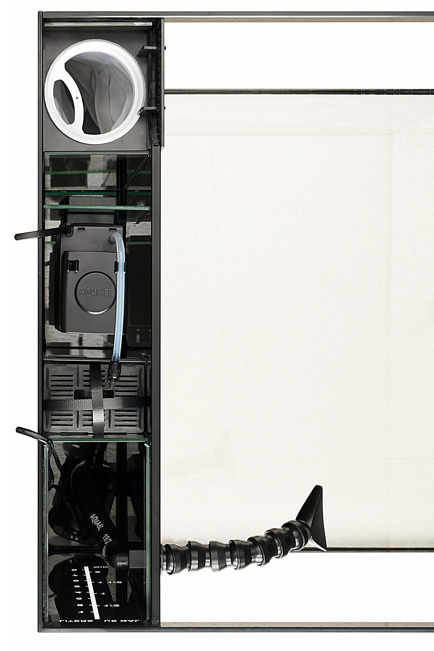 Acuario GLOSSY MARINE 60 de 170 litros con mueble negro