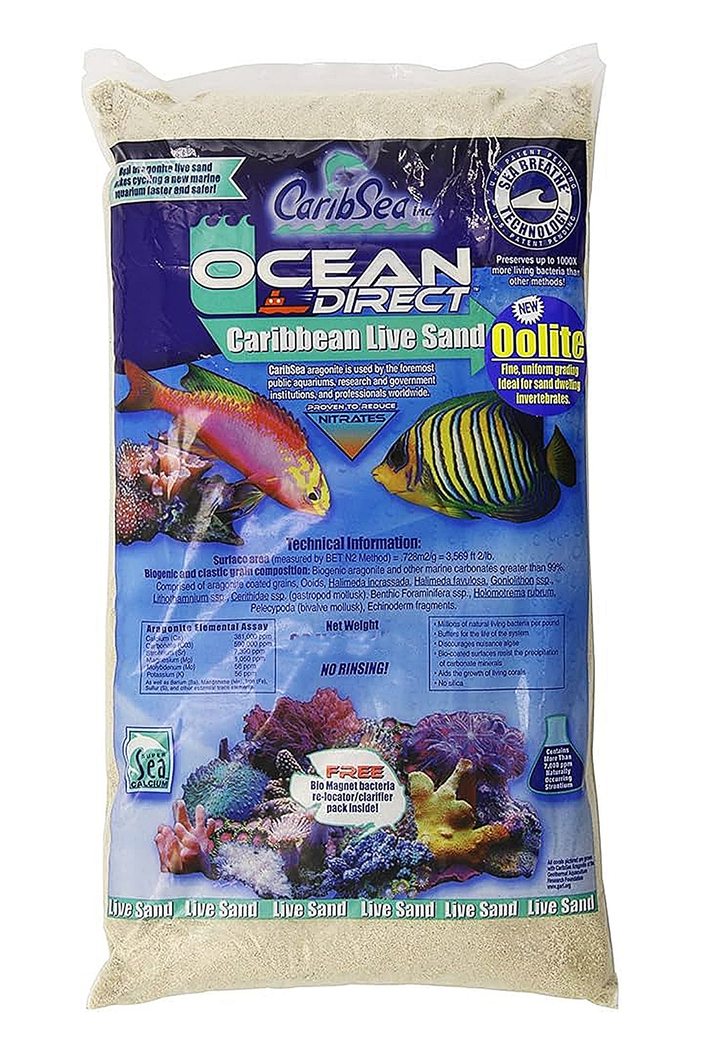 CARIBSEA - CORALINE™ - Sustratos secos - Ocean Direct Oolite 2,27 kg