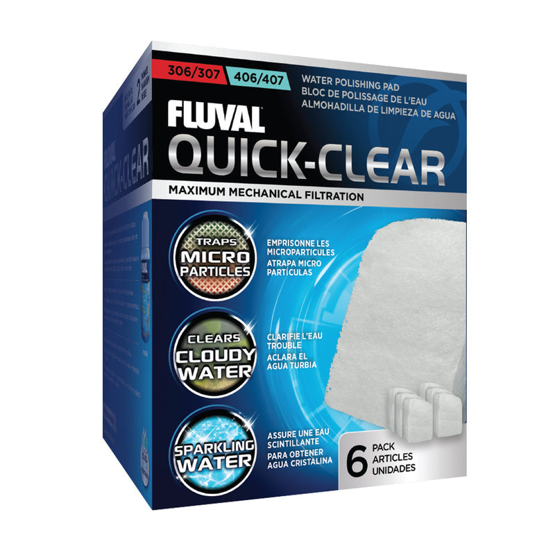 Fluval - Quick Clear Foamex Fino 307/407 - 6 uds