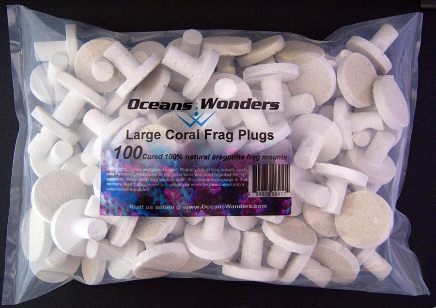 OceanWonders - Coral Frag Plugs 23mm. Schüttgut. 100 U.