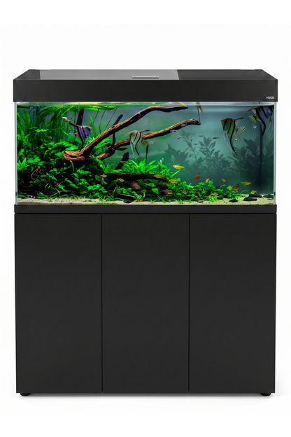 Acuario Optiset 240 litros con mueble Negro