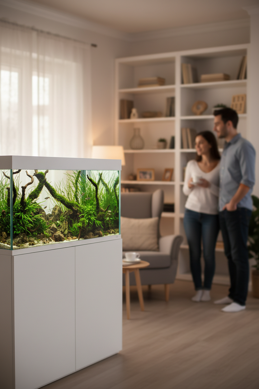 WATERBOX - Acuario EDEN 80 con mesa Blanco de 302 litros